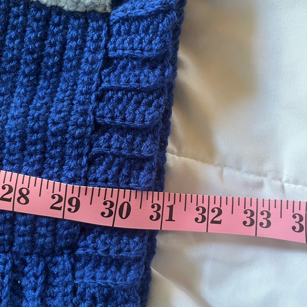 Handmade Crochet Checkered Cardigan M-L - Picture 7 of 9